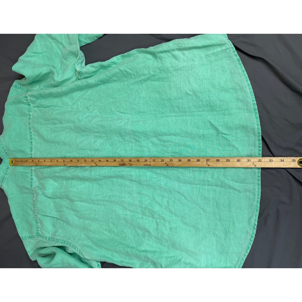 Tommy Bahama Relax Mens XXL Green 100% Linen Long Sleeve Button Up Shirt‎ - Picture 4 of 16